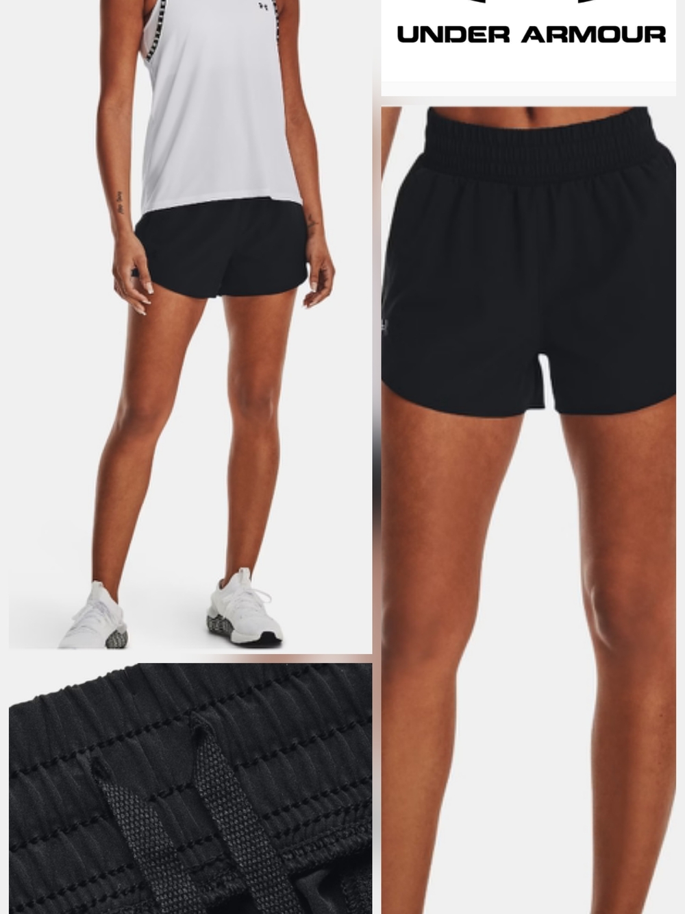 3 For $30😃 Under Armour Women’s Vanish 3" Black Running Shorts